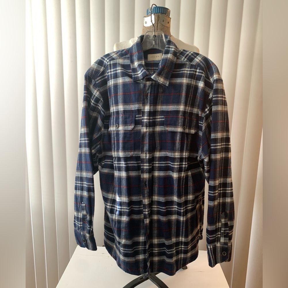 Jachs Long Sleeve Plaid Shirt Size XL Preowned